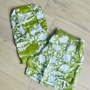 BRAND NEW Summer cotton block printed Short Pajama set Pj Women Nightwear Pj Set